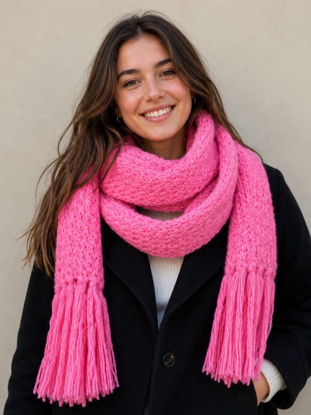 St Johns Bay pink long scarf